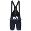 Completo Maglia + Pantaloncino con bretelle 2023 Movistar Team Manica Corta Blu